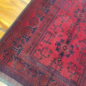 Hand knotted wool Rug 142101 size 142 x 101 cm Afghanistan