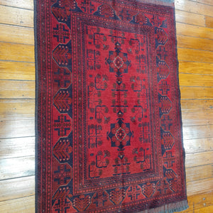 Hand knotted wool Rug 142101 size 142 x 101 cm Afghanistan