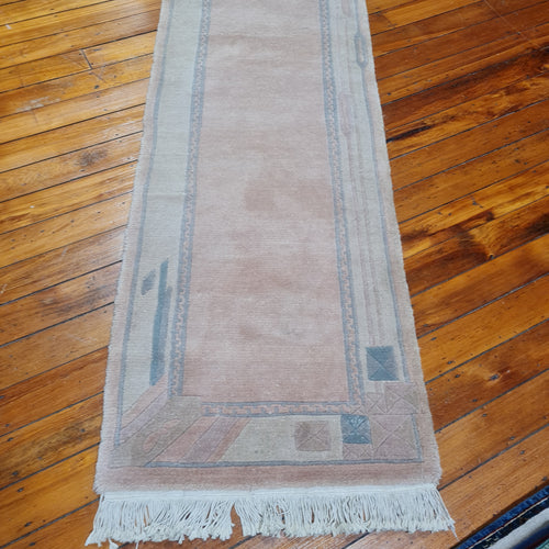 Hand knotted wool rug 35170 size 351 x 70 cm approx Nepal