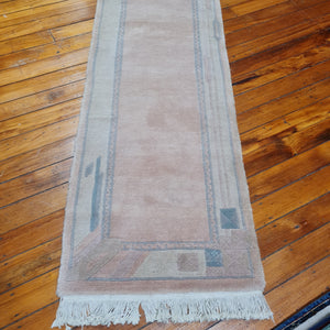 Hand knotted wool rug 35170 size 351 x 70 cm approx Nepal