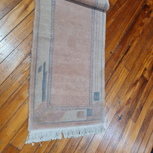 Hand knotted wool rug 35170 size 351 x 70 cm approx Nepal