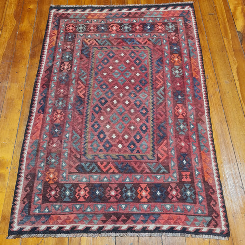 Hand knotted wool Rug 14297 size 142 x 97 cm Afghanistan