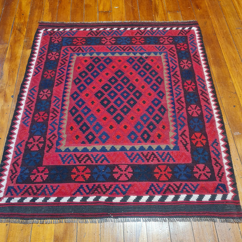 Hand knotted wool Rug 130114 size 130 x 114 cm Afghanistan