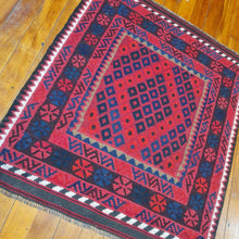 Load image into Gallery viewer, Hand knotted wool Rug 130114 size 130 x 114 cm Afghanistan