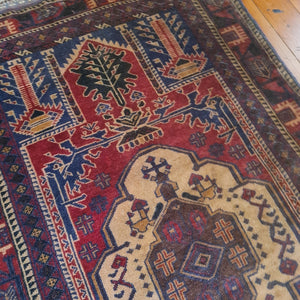 Hand knotted wool Rug 13485 size  134 x 85 cm Afghanistan
