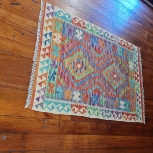 Hand knotted wool Rug 12791 size 127 x 91 cm Afghanistan