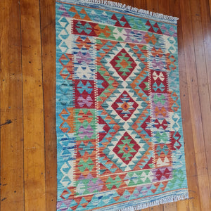 Hand knotted wool Rug 12286 size 122 x 86 cm