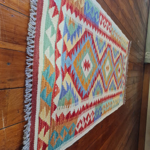 Hand knotted wool Rug 14873 size 148 x 73 cm Afghanistan