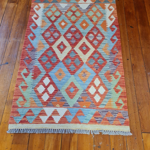 Hand knotted wool Rug 12480 size 124 x 80 cm Afghanistan