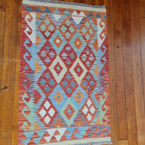 Hand knotted wool Rug 12480 size 124 x 80 cm Afghanistan