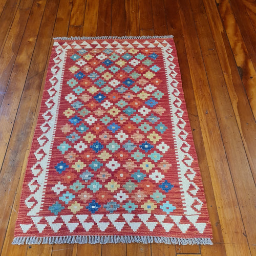 Hand knotted wool Rug 12583 size 125 x 83 cm Afghanistan