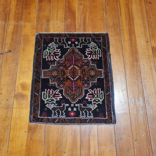 Hand knotted wool Rug 6251 size 62 x 51  cm Iran