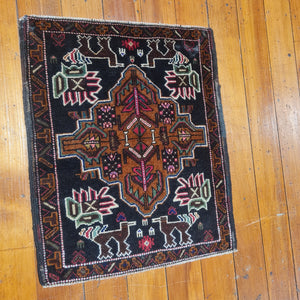 Hand knotted wool Rug 6251 size 62 x 51  cm Iran