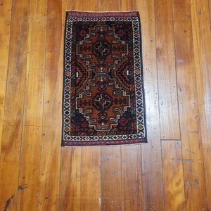 Hand knotted wool Rug 7443 size 74 x 43  cm