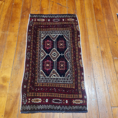 Hand knotted wool Rug 9852 size 98 x 52  cm