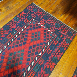 Hand knotted wool Rug 20798 size 207 x 98 cm Afghanistan