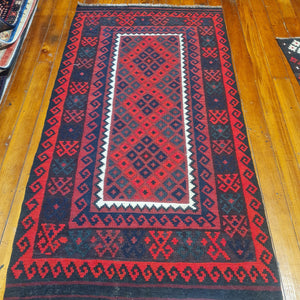 Hand knotted wool Rug 191105 size 191 x 105 cm Afghanistan