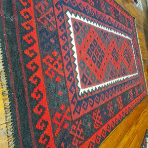 Hand knotted wool Rug 191105 size 191 x 105 cm Afghanistan
