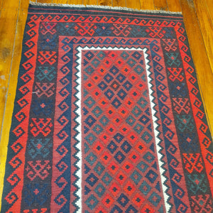 Hand knotted wool Rug 191105 size 191 x 105 cm Afghanistan