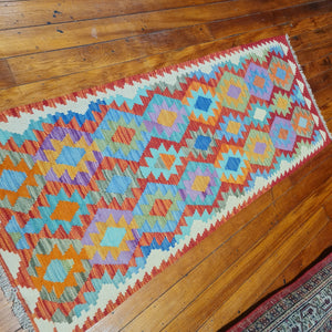 Hand knotted wool rug Rug 19877 cm  size 198 x 77 cm Afghanistan