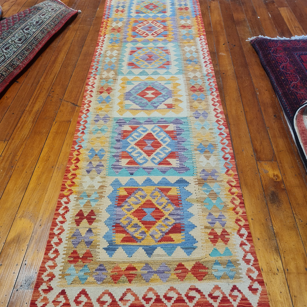 Handmade wool rug Rug 30186 size 301 x 86 cm Afghanistan