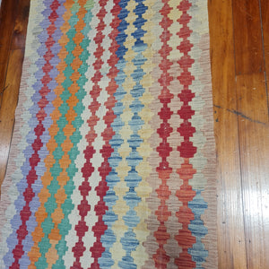 Hand knotted wool Rug 29292 size 292 x 92 cm Afghanistan