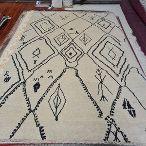 Hand knotted wool Rug 277190 size 277 x 190 cm Morocco