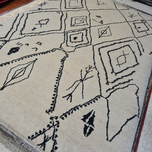Hand knotted wool Rug 277190 size 277 x 190 cm Morocco