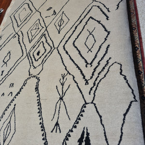 Hand knotted wool Rug 277190 size 277 x 190 cm Morocco