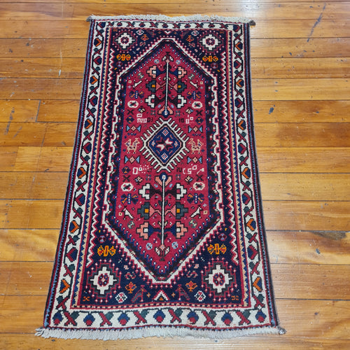 Hand knotted wool rug 11965 size 119 x 65 cm