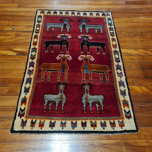 Hand knotted wool rug 169106 size 169 x 106 cm