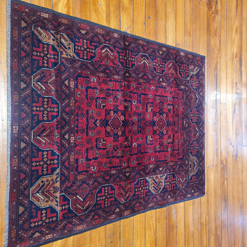 Hand knotted wool rug 146107 size 146 x 107 cm Afghanistan
