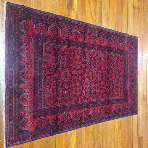 Hand knotted wool rug 14994 size 149 x 94 cm Afghanistan