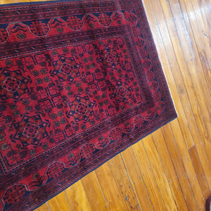 Hand knotted wool rug 14994 size 149 x 94 cm Afghanistan
