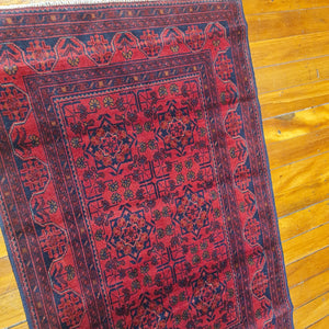 Hand knotted wool rug 14994 size 149 x 94 cm Afghanistan