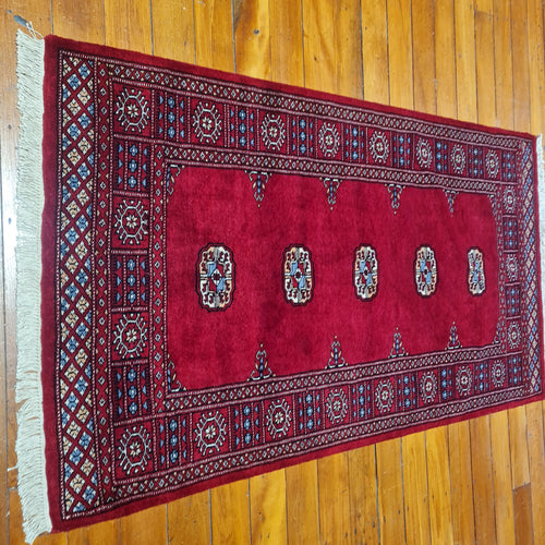 Hand knotted wool rug 16694 size 166 x 94 cm Pakistan
