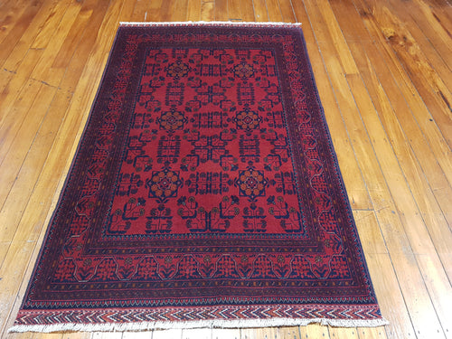 Hand knotted wool Rug 8 size 197 x 126 cm KUNDUS Afghanistan