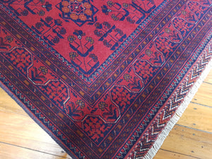 Hand knotted wool Rug 8 size 197 x 126 cm KUNDUS Afghanistan