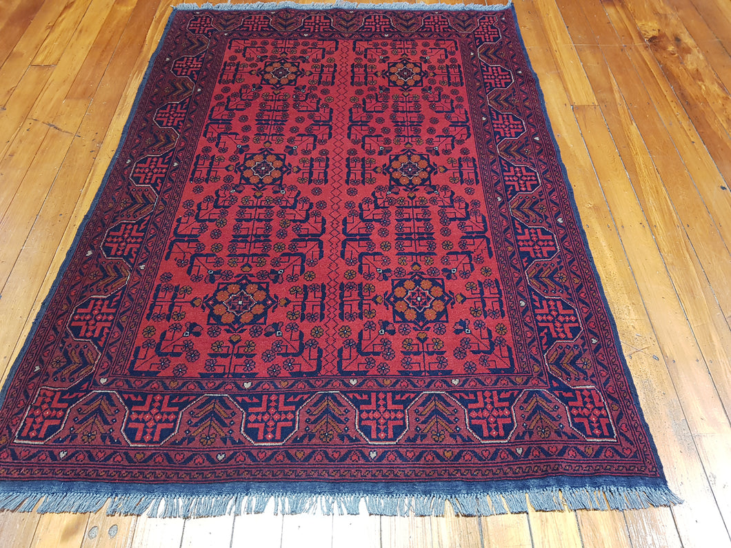 Hand knotted wool Rug 9065 size 196 x 143 cm Afghanistan