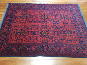 Hand knotted wool Rug 9065 size 196 x 143 cm Afghanistan