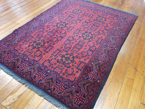 Hand knotted wool Rug 9065 size 196 x 143 cm Afghanistan