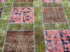 Hand knotted patch work Rug  048  size 253 x 249 cm Afghanistan