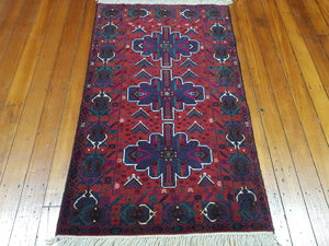 Hand knotted wool Rug 14 size 143 x 85 cm Afghanistan