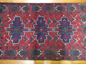 Hand knotted wool Rug 14 size 143 x 85 cm Afghanistan