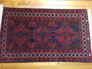 Hand knotted wool Rug 11 size 145 x 86 cm Afghanistan