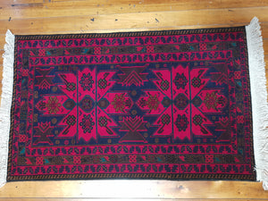 Hand knotted wool Rug 12 size 142 x 88 cm Afghanistan
