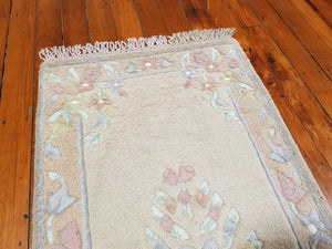 Hand knotted wool Rug 5095 size 140 x 70 cm India
