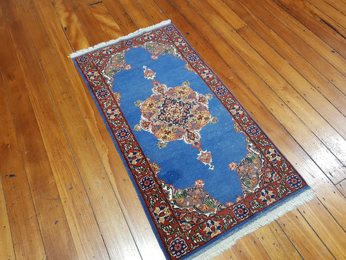 Hand knotted wool Rug 12064 size 120 x 64 cm
