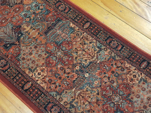 Cut to required length.100% wool  Kasghai 4309 300  runner 67 cm  width Belgium