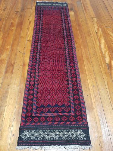 Hand knotted wool Rug 28 size  249 x 61 cm Afghanistan